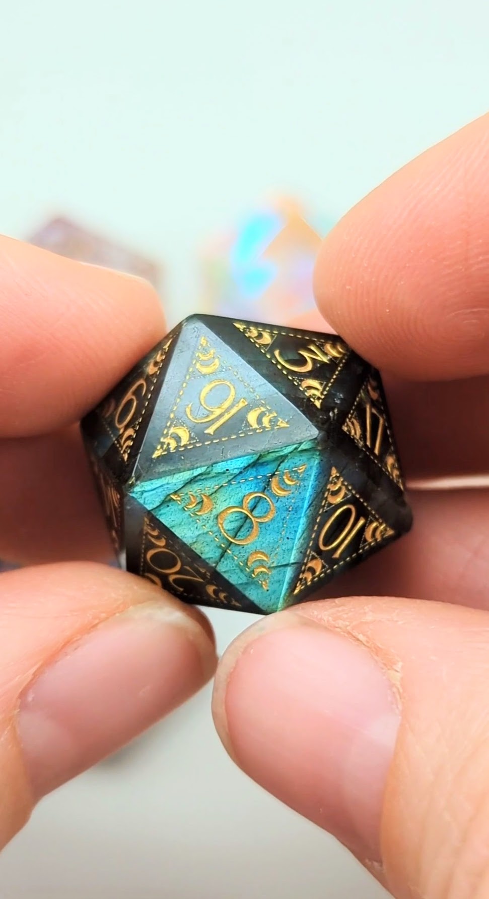 Zircon Glass Birthstone Dice: store April- Diamond