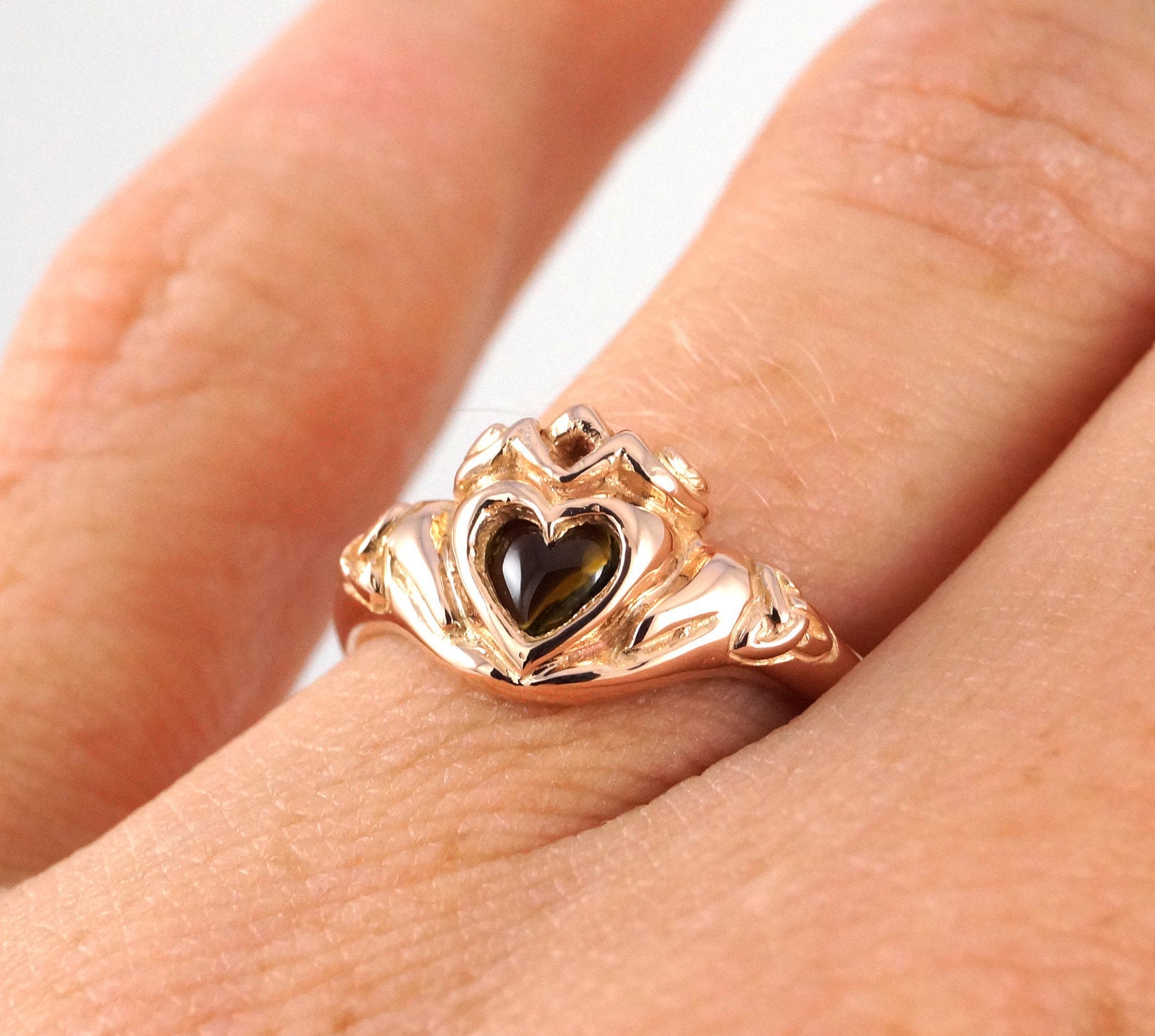 925 sterling silver Claddagh Celtic rings for engagement emerald Claddagh store rings crown rings 14k rose gold plated Claddagh propose rings